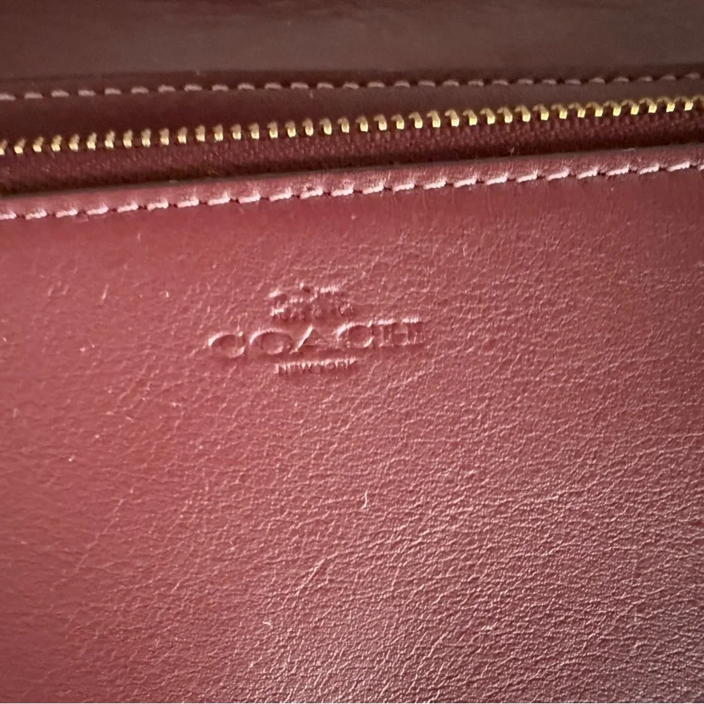 Coach Anna Foldover crossbody clutch with linear rainbow quilting - Picture 4 of 10